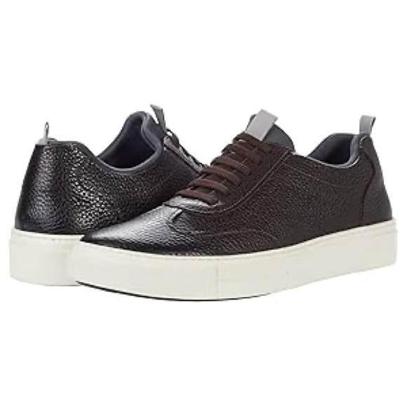 Martin Dingman Other - Men's Brown Leather Low-Top Sneakers - Casual Lace-Up